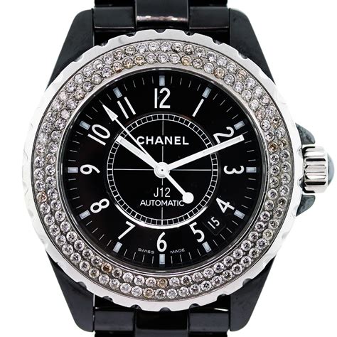 black chanel watch fake|j12 chanel watch with diamonds.